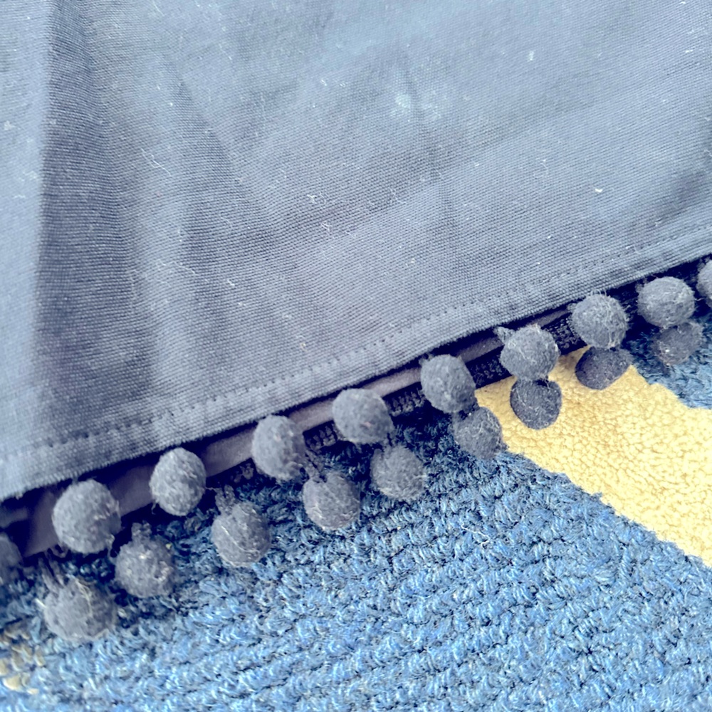 Navy Talbots pencil skirt mini size 10 - Picture 2 of 3